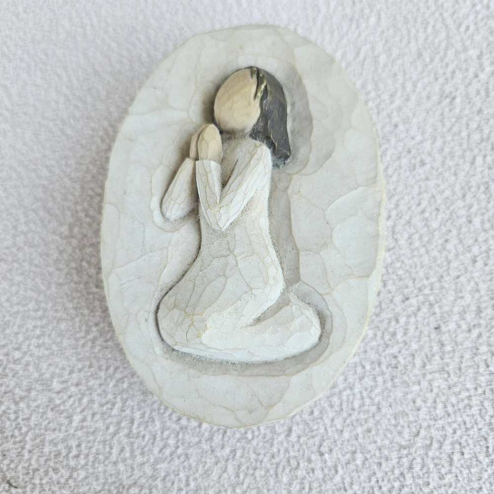 Willow Tree Angel Of Prayer Gift Trinket Box 2003 Susan Lordi Demdaco 4"